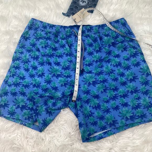 Peter Millar Men's Aerial Palms Swim Trunk Size XL Blue NWT - Picture 4 of 16